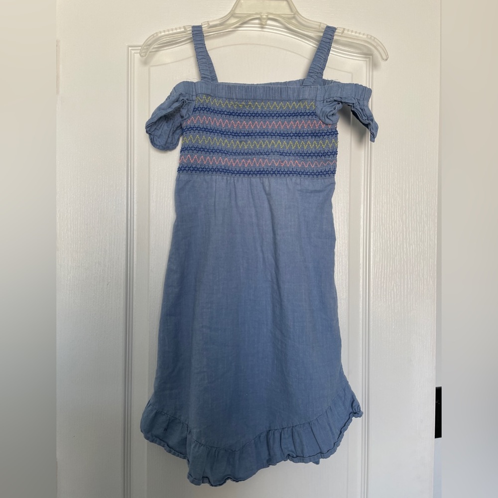 Girl's Wonder Nation blue cold-shoulder dress SZ M (7-8)